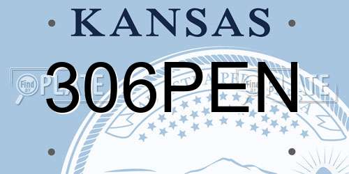 306PEN Kansas License Plate