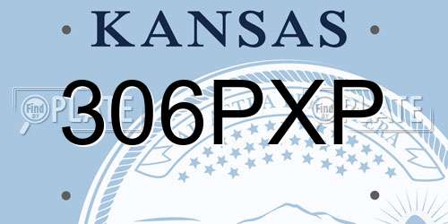 306PXP Kansas License Plate