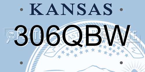 306QBW Kansas License Plate