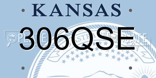 306QSE Kansas License Plate