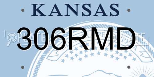 306RMD Kansas License Plate