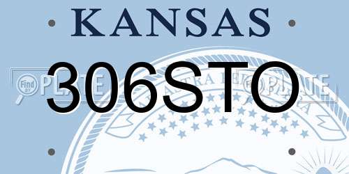 306STO Kansas License Plate