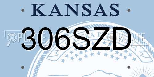 306SZD Kansas License Plate