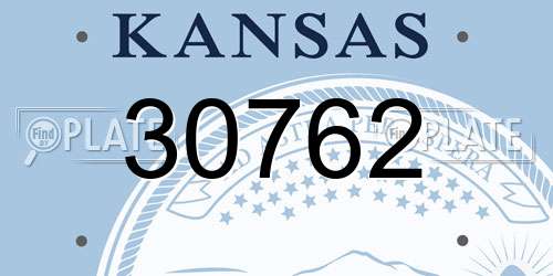 30762 Kansas License Plate