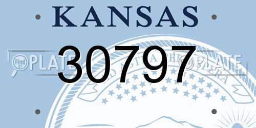 30797 Kansas License Plate