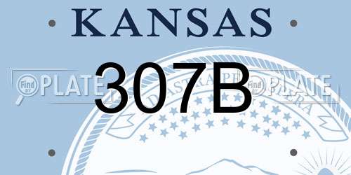 307B Kansas License Plate