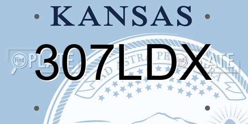 307LDX Kansas License Plate