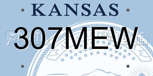 307MEW Kansas License Plate