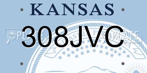 308JVC Kansas License Plate