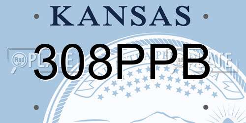 308PPB Kansas License Plate