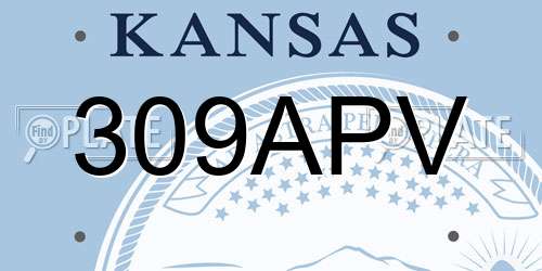 309APV Kansas License Plate