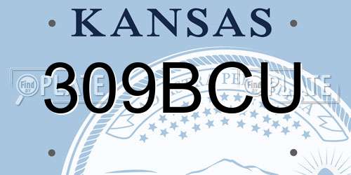 309BCU Kansas License Plate