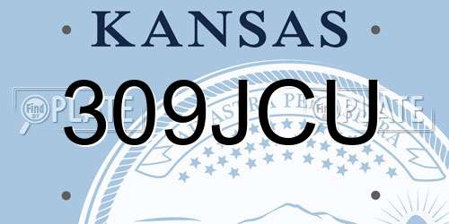 309JCU Kansas License Plate