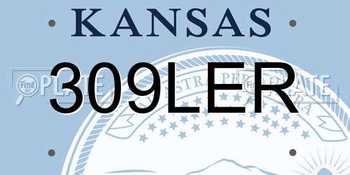 309LER Kansas License Plate