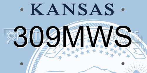 309MWS Kansas License Plate