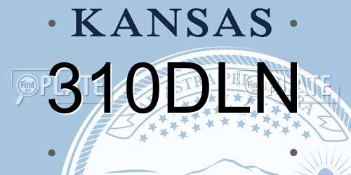 310DLN Kansas License Plate