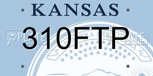310FTP Kansas License Plate