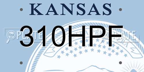 310HPF Kansas License Plate