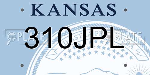 310JPL Kansas License Plate