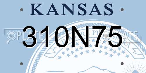 310N75 Kansas License Plate