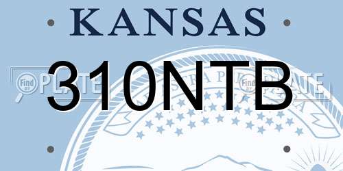 310NTB Kansas License Plate