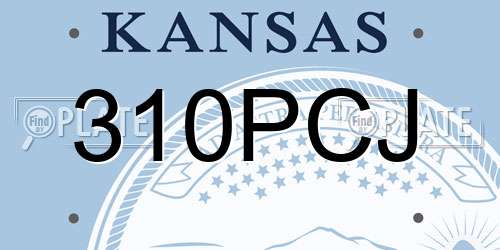 310PCJ Kansas License Plate