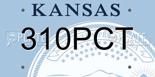 310PCT Kansas License Plate