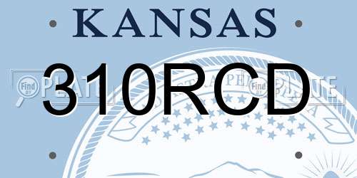 310RCD Kansas License Plate