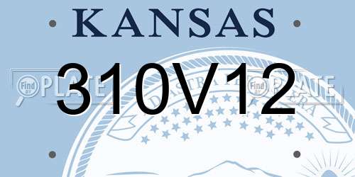 310V12 Kansas License Plate