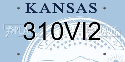 310VI2 Kansas License Plate
