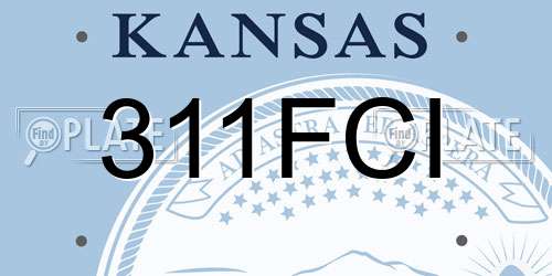 311FCI Kansas License Plate