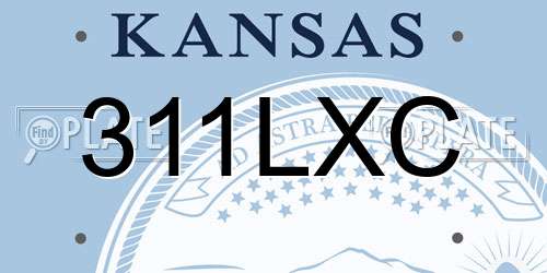 311LXC Kansas License Plate