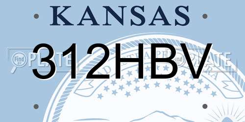 312HBV Kansas License Plate