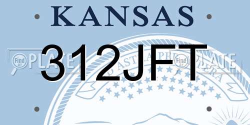 312JFT Kansas License Plate