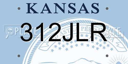 312JLR Kansas License Plate