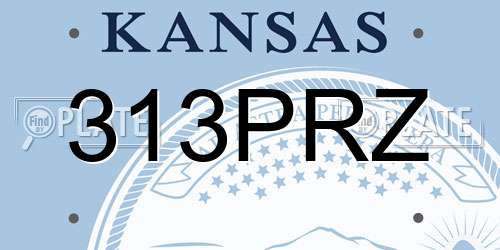 313PRZ Kansas License Plate