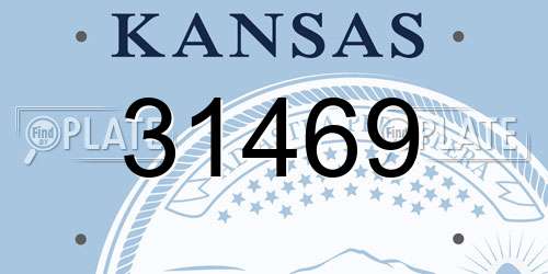 31469 Kansas License Plate