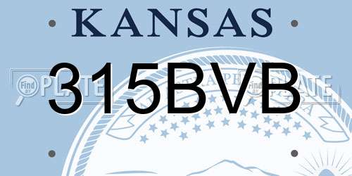315BVB Kansas License Plate
