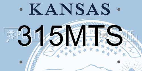 315MTS Kansas License Plate
