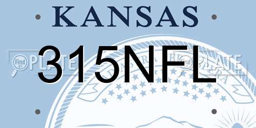 315NFL Kansas License Plate