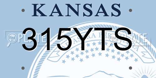 315YTS Kansas License Plate
