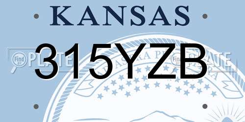 315YZB Kansas License Plate