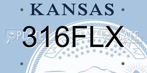 316FLX Kansas License Plate