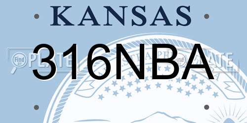 316NBA Kansas License Plate