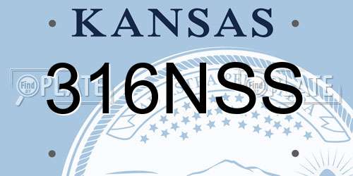 316NSS Kansas License Plate