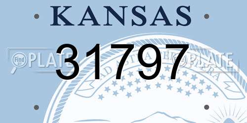 31797 Kansas License Plate