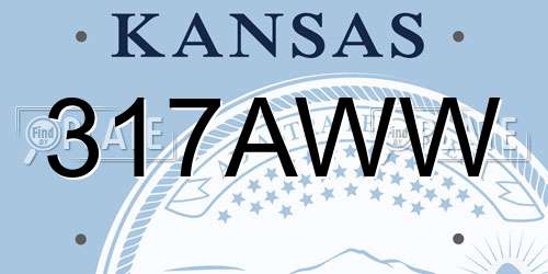 317AWW Kansas License Plate