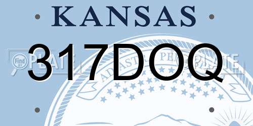 317DOQ Kansas License Plate