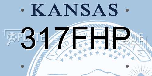 317FHP Kansas License Plate