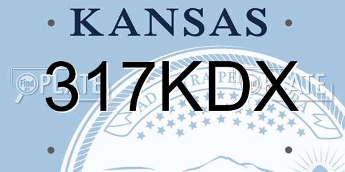 317KDX Kansas License Plate